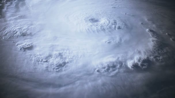よく定義された目で大規模なハリケーンの衛星ビュー Uhd — ストック動画