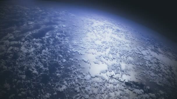 地球の雲を飛び越える — ストック動画