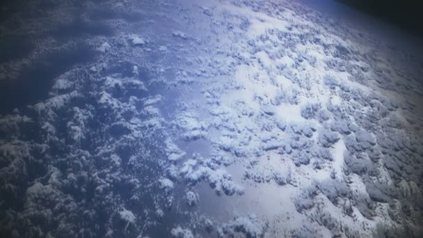 Latanie Nad Ziemskimi Chmurami Animacja Realistycznym Przesunięciem Chmury — Wideo stockowe