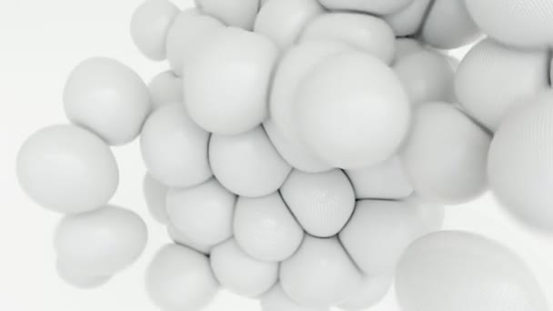 3D渲染抽象的球体碰撞 软体动力 Cgi — 图库视频影像