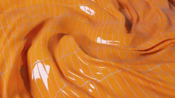 Animación Abstracta Con Una Pared Ladrillo Naranja Que Transforma Retuerce — Vídeos de Stock