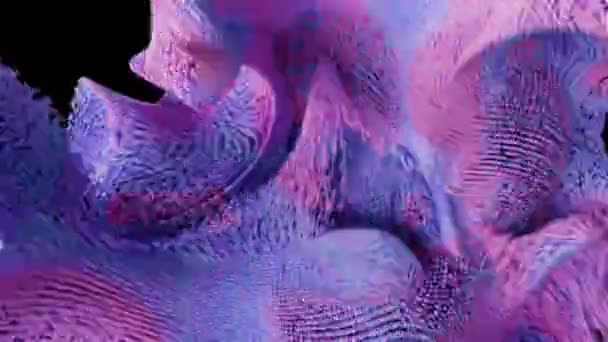 Dynamische Gerenderte Visuals Die Lebendige Neon Partikel Vor Einem Glatten — Stockvideo