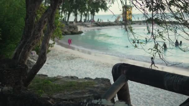 Estabelecendo Tiro Miami Beach Aka Enterprise Beach Barbados Filmagem Captura — Vídeo de Stock