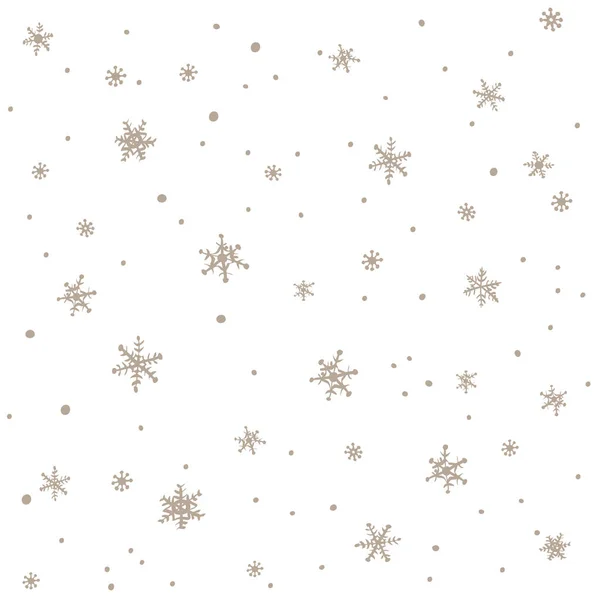 Naadloze Patroon Met Sneeuw Sneeuwvlokken Kerstmis Nieuwjaar Achtergrond Vectorillustratie — Stockvector