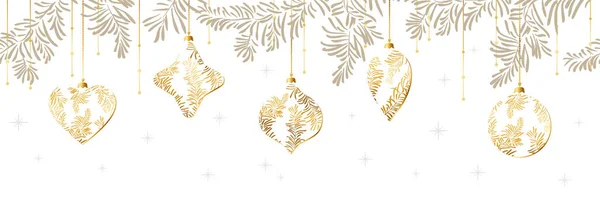 Affiche Noël Illustration Vectorielle Fond Noël Avec Des Décorations Noël — Image vectorielle