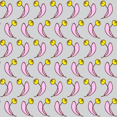 Vektörsüz çiçek deseni. Linden yaprağı dekoratif süsü kumaş tasarımı, kapak baskısı ve web tasarımında kullanılabilir.