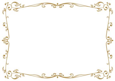 Kaligrafik çerçeve ve sayfa dekorasyonu. Vektör illüstrasyon. Dekoratif yatay eleman, kenarlık ve çerçeve vektörü.