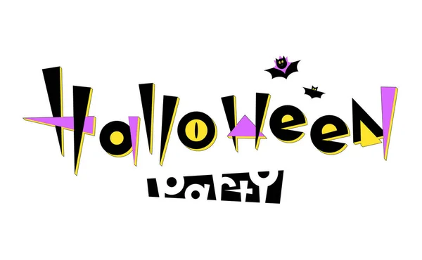 Kreativer Schriftzug Der Halloween Party Schriftzug Der Halloween Party Mit — Stockvektor