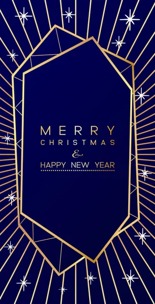 Weihnachtsposter Mit Tannenzweigen Auf Dunkelblauem Hintergrund Illustration Zum Neuen Jahr — Stockvektor