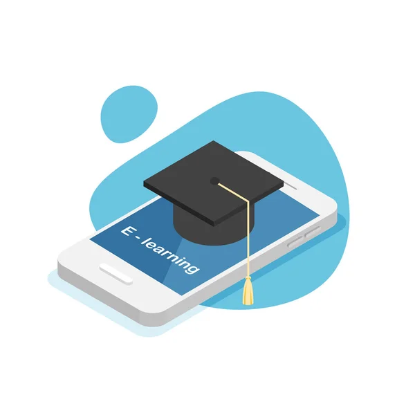Online Bildung Oder Hausaufgabenbetreuung Learning Banner Webkurse Für Mobile Apps — Stockvektor