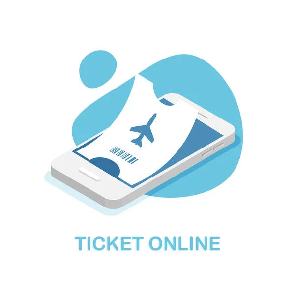 Nternetten Kitap Biletleri Uçuş Araması Uçak Bileti Mobil Uygulama Zometrik — Stok Vektör