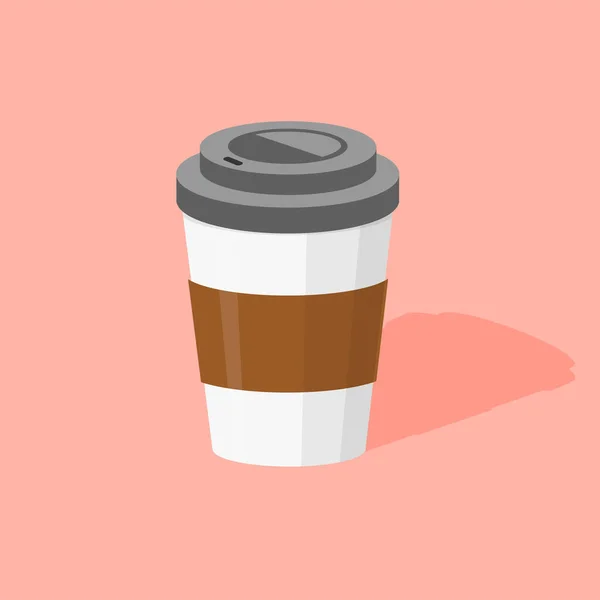 Modernes Poster Mit Kaffeetasse Zum Mitnehmen Drink Vektor Illustration Trendigen — Stockvektor
