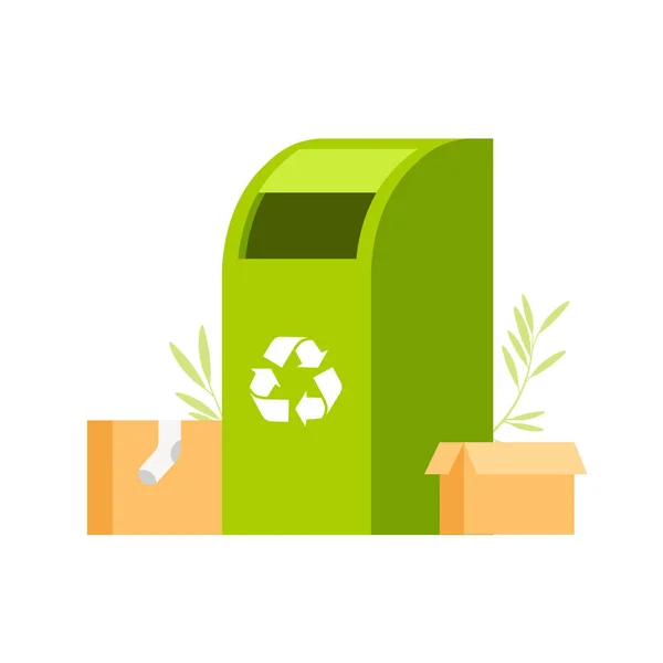 Textile Recycling Bin Recycle Sustainable Recycle Symbol Sort Your Clothes — Stock Vector