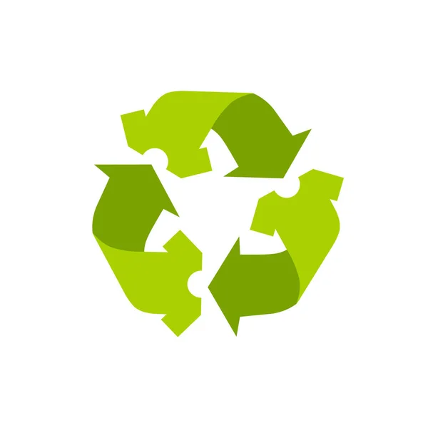 Icona Del Riciclo Dei Vestiti Logo Moda Sostenibile Concetto Ecologico — Vettoriale Stock