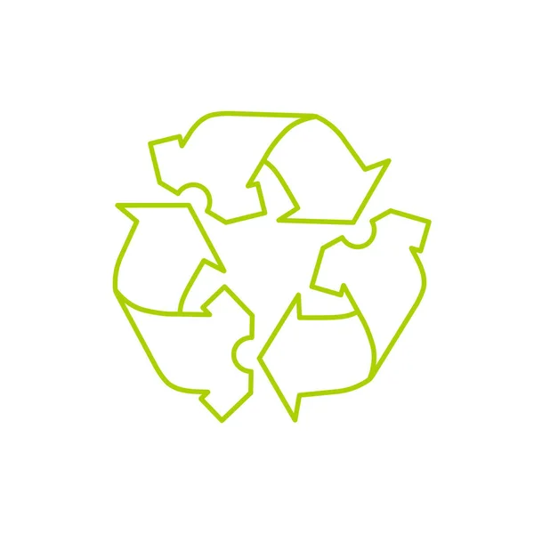 Icono Contorno Reciclaje Ropa Logo Verde Moda Sostenible Concepto Ecológico — Vector de stock