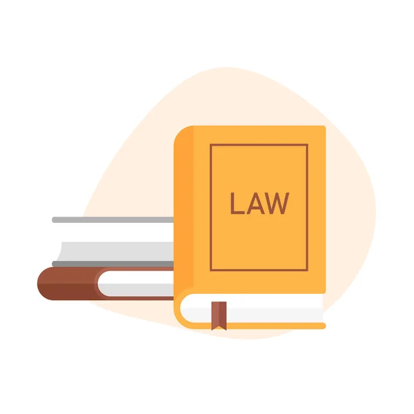 Törvény Jogi Könyvek Bíróság Igazságszolgáltatás Ügyvéd Közjegyző Ügyvéd Vektor Illusztráció — Stock Vector