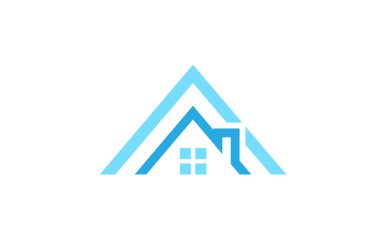 house triangle çatı logo vektör simgesi tasarımı illüstrasyonu