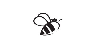 Creative Bee Queen Abstract Logo Vector Design Illustration