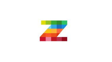 Creative Colorful Z Letter Pixel  Logo Vector Design 
