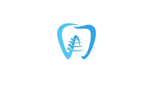 Tiskkreativní Stomatologická Péče Čistě Modré Zuby Logo Design Symbol Ilustrace — Stockový vektor