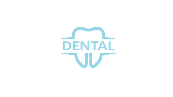 Δημιουργική Οδοντιατρική Φροντίδα Καθαρό Μπλε Δόντια Σύμβολο Σχεδίασης Λογότυπου Εικόνα — Διανυσματικό Αρχείο