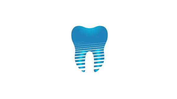 Printcreative Dental Care Clean Blue Teeth Logo Design Symbol Illustration — Stock Vector