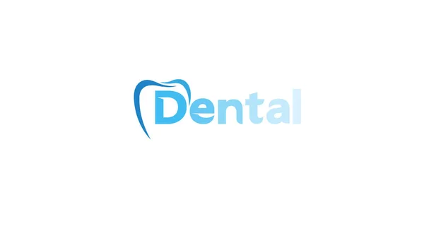 Creatieve Tandheelkundige Zorg Clean Blauwe Tanden Logo Ontwerp Symbool Illustratie — Stockvector