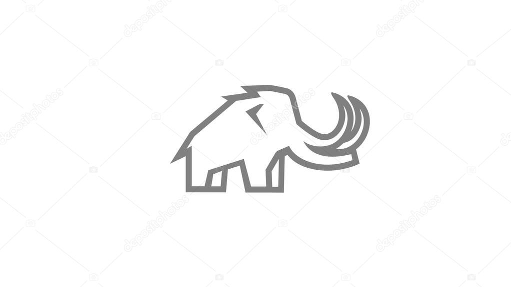 Creative mammoth Logo Symbol Vector Illustration