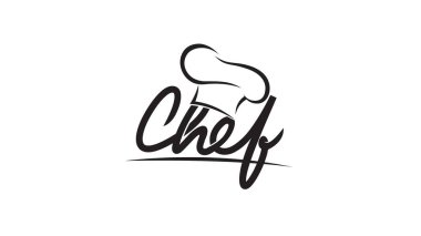Yaratıcı Chef Hat Sembol Metin Font Mektup logo Vektör Tasarım İllüstrasyon