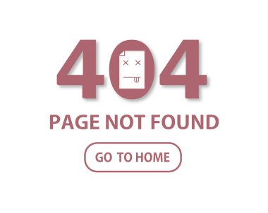 404 hata sayfası beyaz vektör sembolü arka planında izole edilmedi