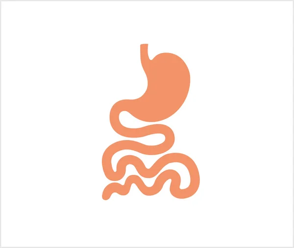 シンプルな腸と小腸腸腸腸コロンベクターデザインシンボルアイコンイラスト — ストックベクタ