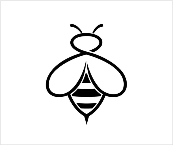 Creativo Negro Abejorro Líneas Logotipo Vector Símbolo Diseño Icono Ilustración — Vector de stock
