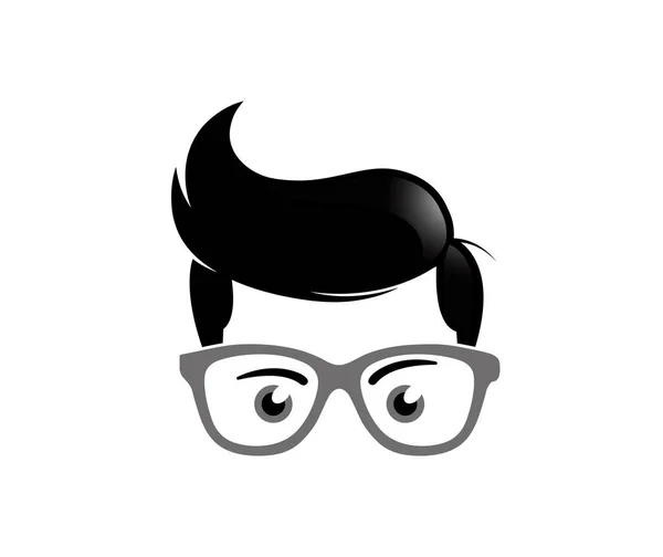 Geek Face Glasses Vector Design Symbol Stock Ilustración Stock Illustration — Vector de stock