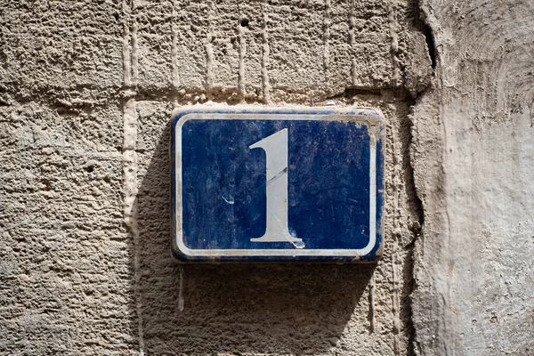 Number Sign House Number One — Stock Photo, Image