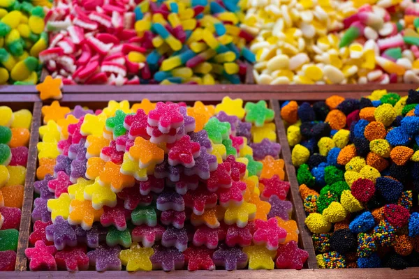 Closeup Candy Jelly Sweets Sale — Stock Photo, Image