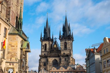 Prag, Çek Cumhuriyeti - Ocak 2024: Prag 'daki Meryem Ana Kilisesi.
