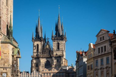 Prag, Çek Cumhuriyeti - Ocak 2024: Prag 'daki Meryem Ana Kilisesi.