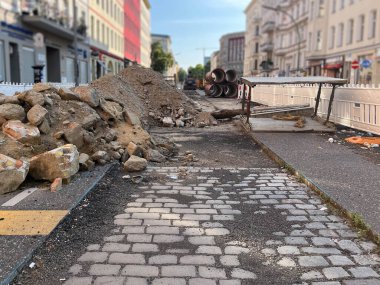 Şehir Yolu Bakım İşleri - Kamu Caddesi İnşaat Alanı, Berlin, Almanya