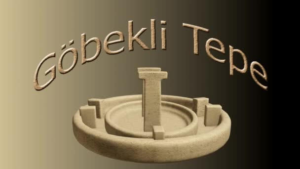 Escultura Digital Templo Gbekli Tepe Perto Turquia — Vídeo de Stock