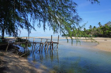 Pakarang Sahili 'nin güzel deniz manzarası, Khaolak Phang Nga, Tayland, seyahat ve tatil için dünyaca ünlü yer. Güzel deniz manzarası, cennet sahili manzarası.