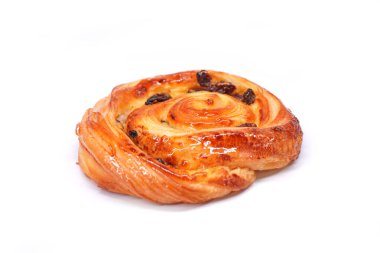 Acı kuru üzümler, salyangoz ya da acı rusz olarak da adlandırılan beyaz üzerine izole edilmiş, Fransa 'da kahvaltıda sıklıkla yenen bir sarmal hamur işidir. Adı 