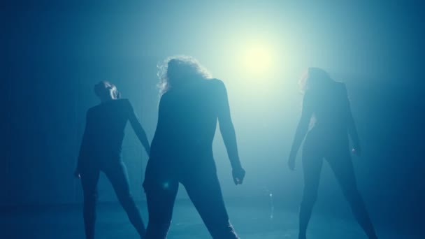Scène Captivante Groupe Danse Exécutant Une Routine Sensuelle Talons Hauts — Video