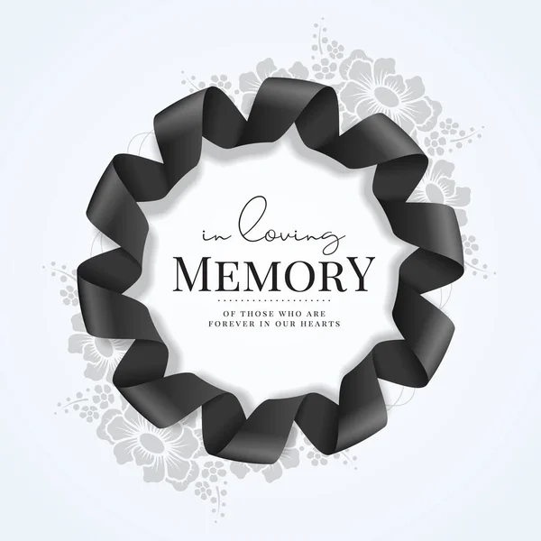 Loving Memory Those Who Forever Our Hearts Text Circle Rings — Stock Vector