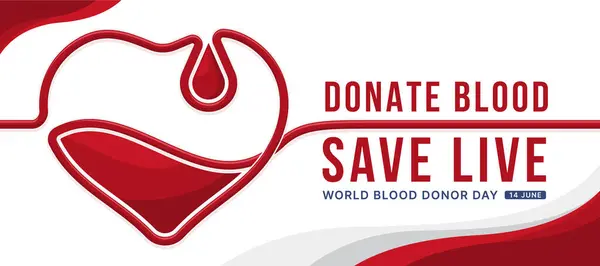 World Blood Donate Day Donate Blood Live Text Blood Transfusion Vector Graphics