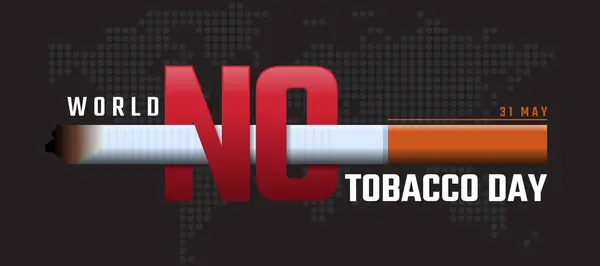 Mundo Sem Dia Tabaco Texto Sem Letra Corss Cigarro Ponto Ilustração De Stock