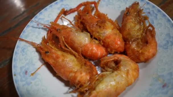 Fried Shrimp Plate — Stock Video