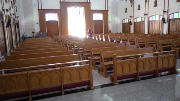 Maria Mittlerin Aller Gnade Kirche Distrikt Pakham November 2023 Buriram — Stockvideo