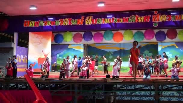 Zkouška Představení Thajské Taneční Show Prosince 2023 Buriram Thajsko — Stock video