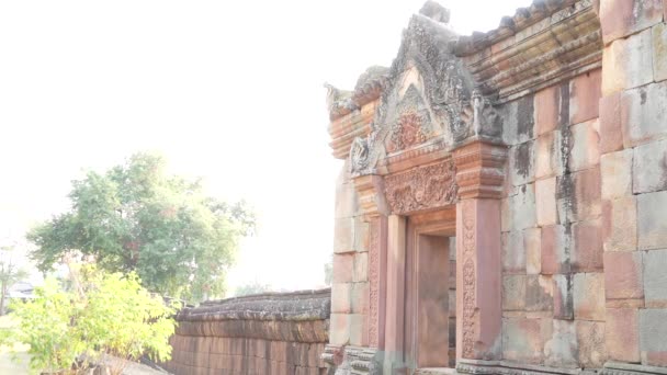 Starobylém Chrámu Khmer Prasat Muang Tam Nebo Hrad Muang Tam — Stock video