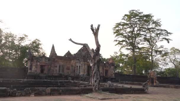 Στο Αρχαίο Ναό Χμερ Prasat Muang Tam Muang Tam Κάστρο — Αρχείο Βίντεο
